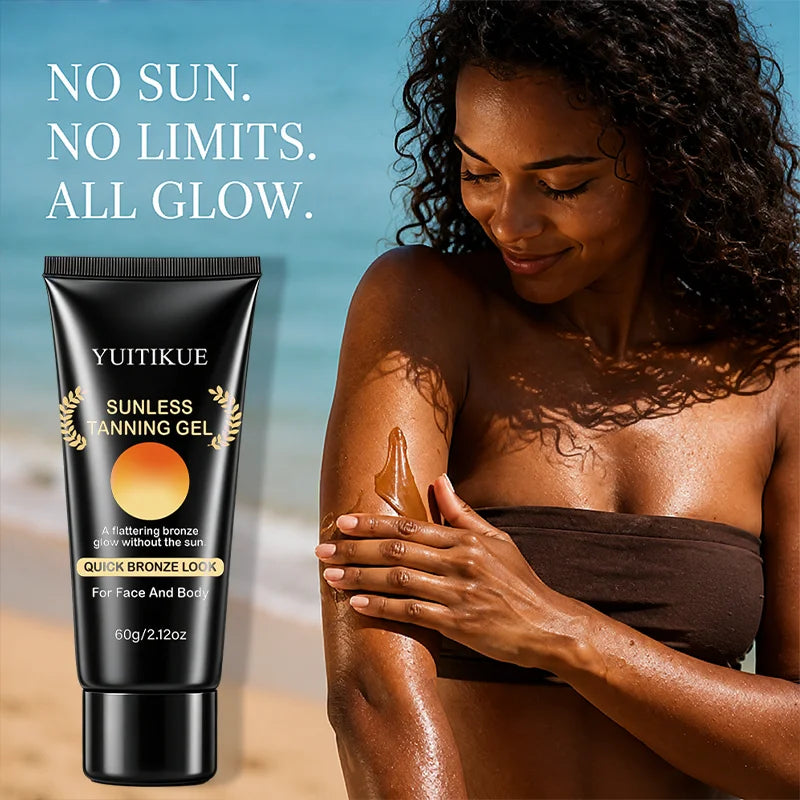 YUITIKUE Sunless Tanning Gel Quick Bronze Self Tanner for Face and Body - 7