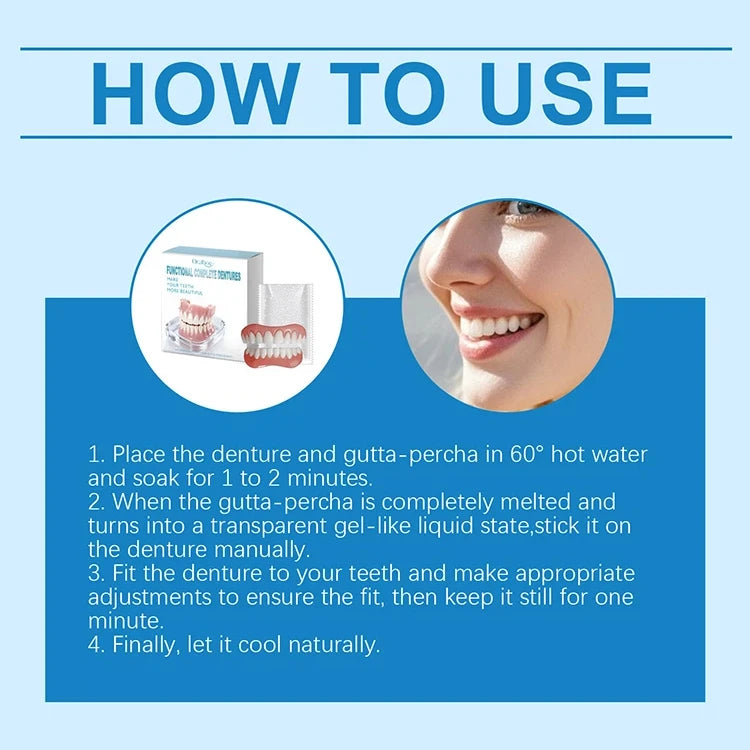 Instant Silicone Veneer Dentures for a Confident Smile - 6