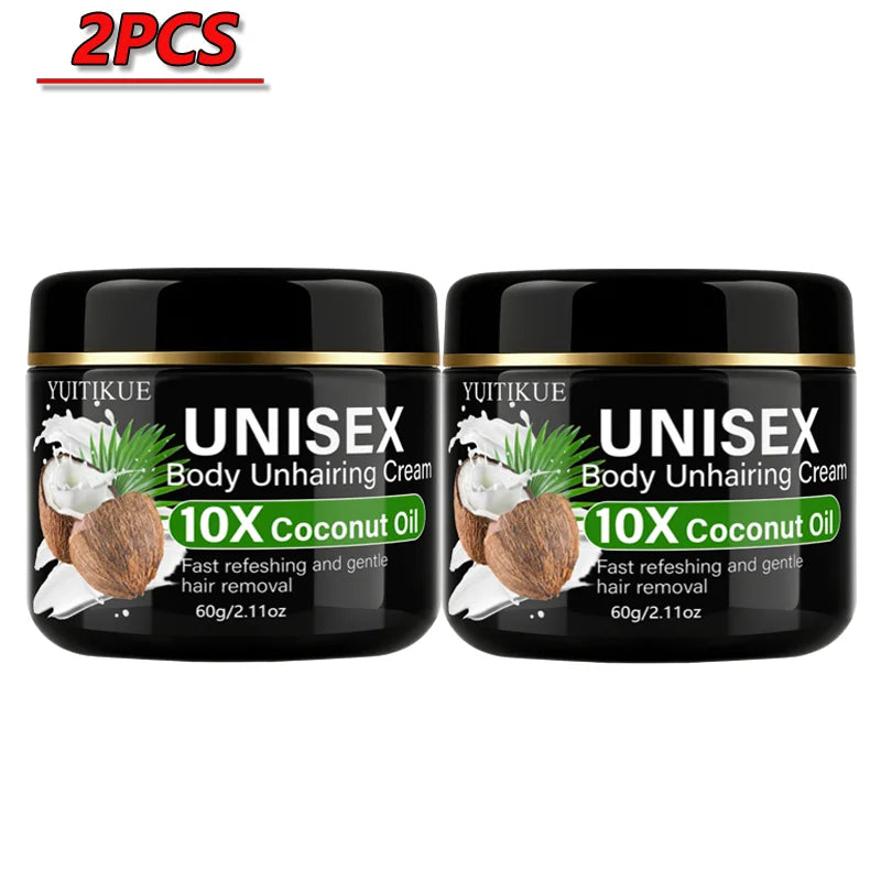 YUITIKUE Coconut Oil Hair Removal Cream Gentle Body Depilatory 60g - 18
