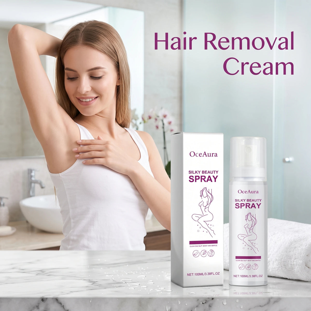Painless Body Hair Removal Spray for Smooth Skin