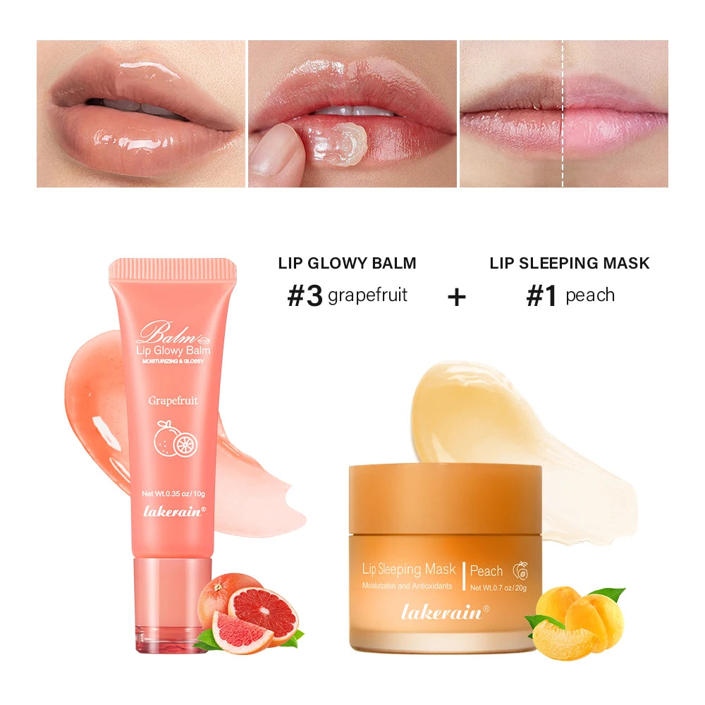 Moisturizing Lip Balm and Sleeping Mask Set