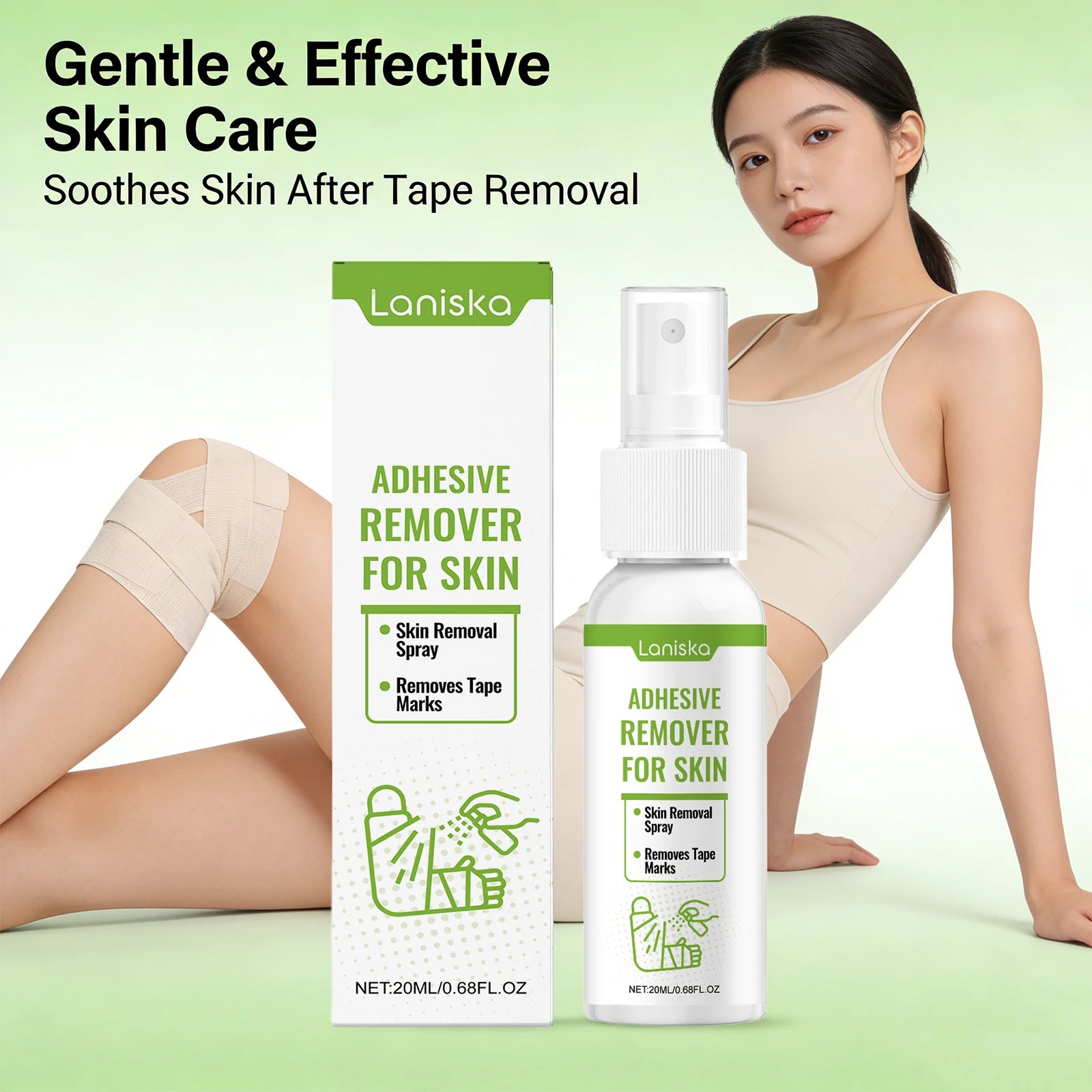 Gentle Adhesive Remover Spray for Skin Tape and Bandage Residue - 1