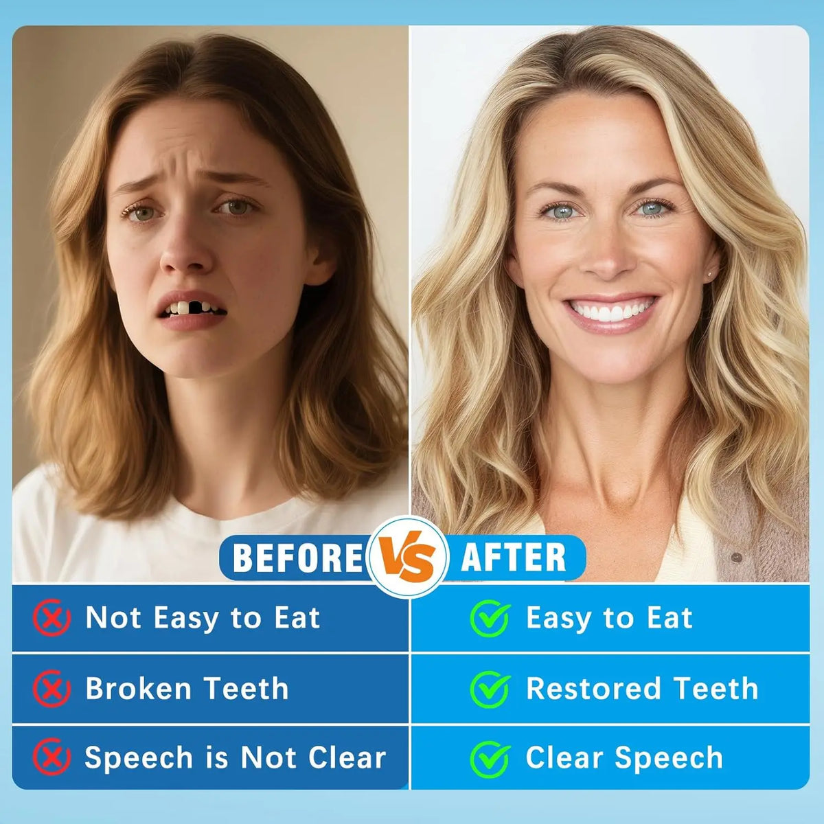 Comfortable Silicone Dentures for Realistic Smile