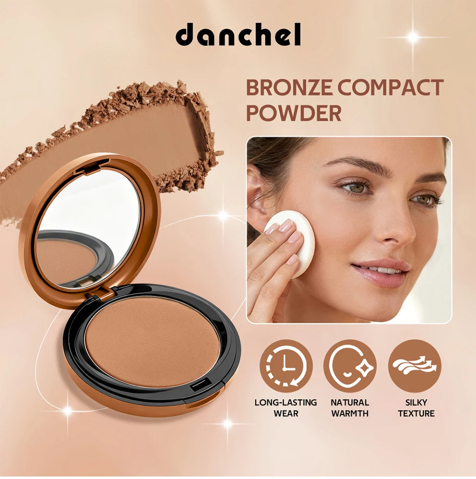 Matte Bronze Pressed Powder for Facial Contouring