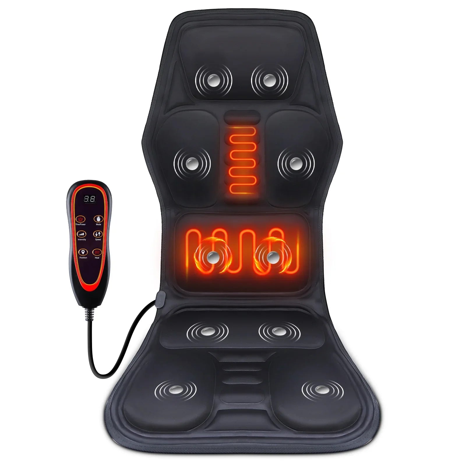 Full Body Vibrating Massage Chair Cushion with Heat - 1