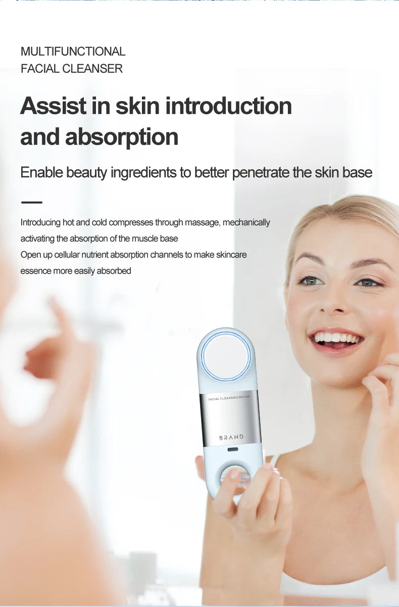 Hot and Cold Silicone Facial Cleansing Brush - 15