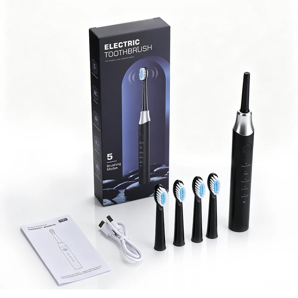 Rechargeable Electric Sonic Toothbrush with 5 Modes and Smart Timer - 15