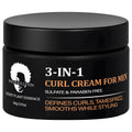 Mens 3-in-1 Curl Cream Hair Styling Pomade Frizz Control 60g