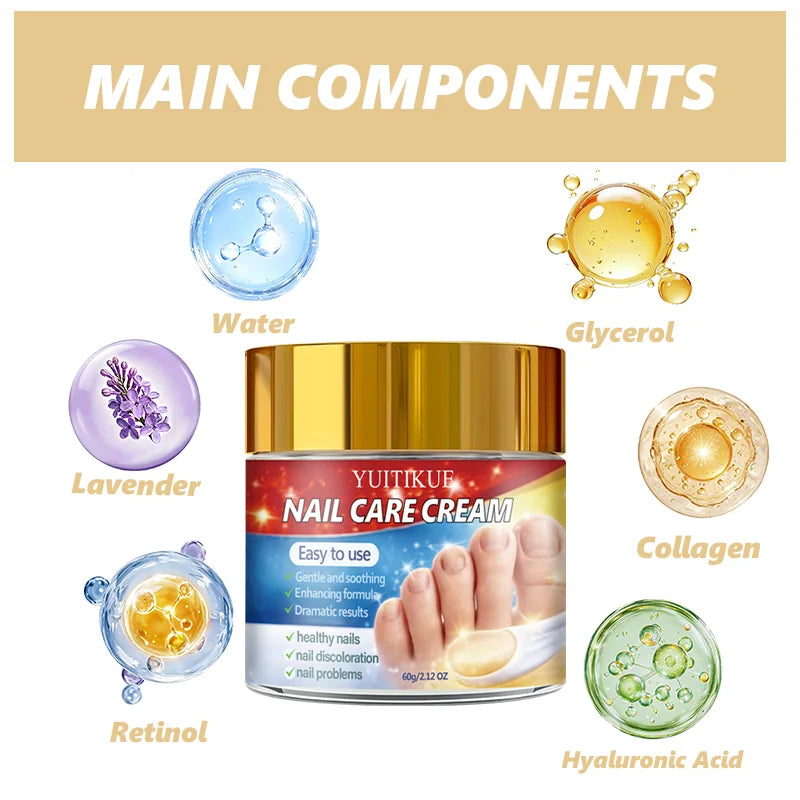 Yuitikue Nail Repair Cream 60g for Discolored and Damaged Nails