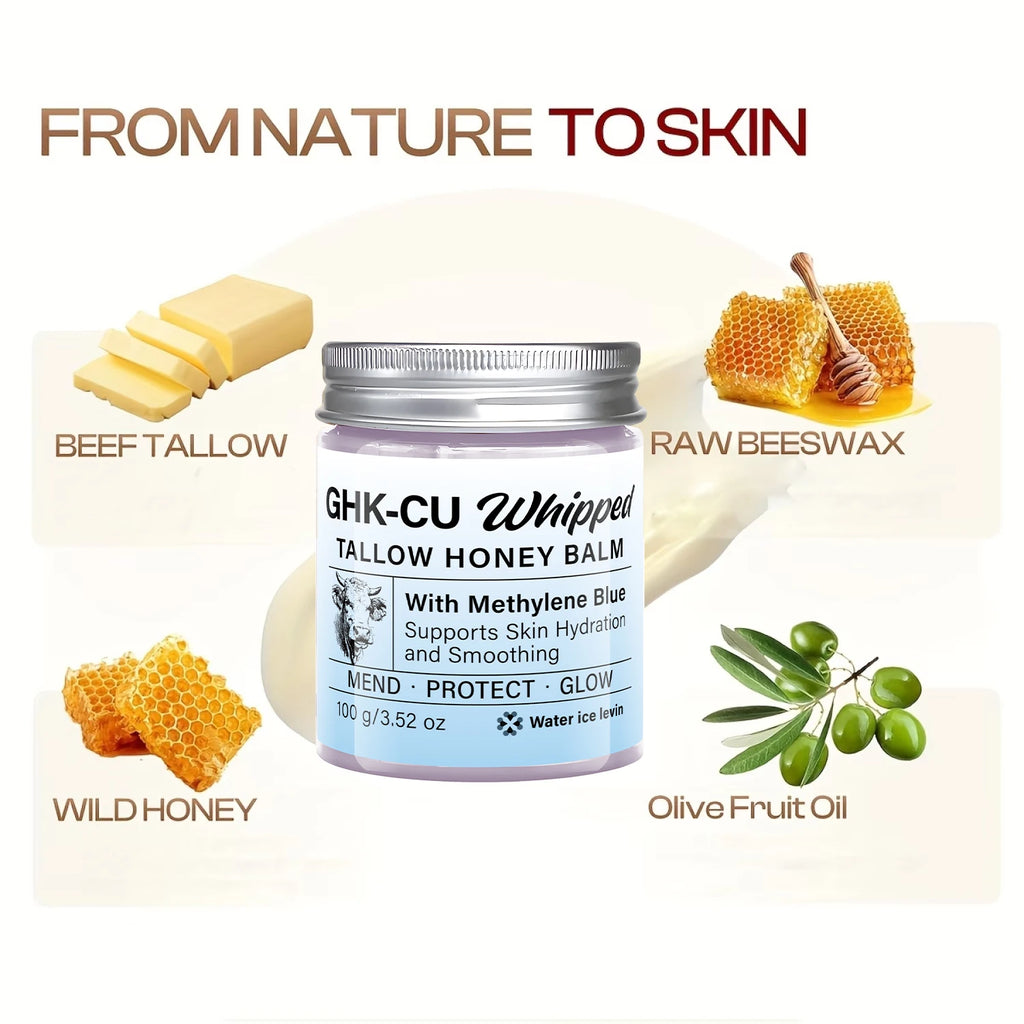 GHK-CU Whipped Tallow Honey Balm Methylene Blue Moisturizing Cream