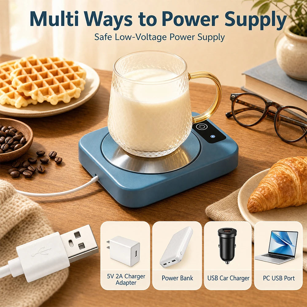 Electric Desktop Mug Warmer for Coffee and Tea - 5