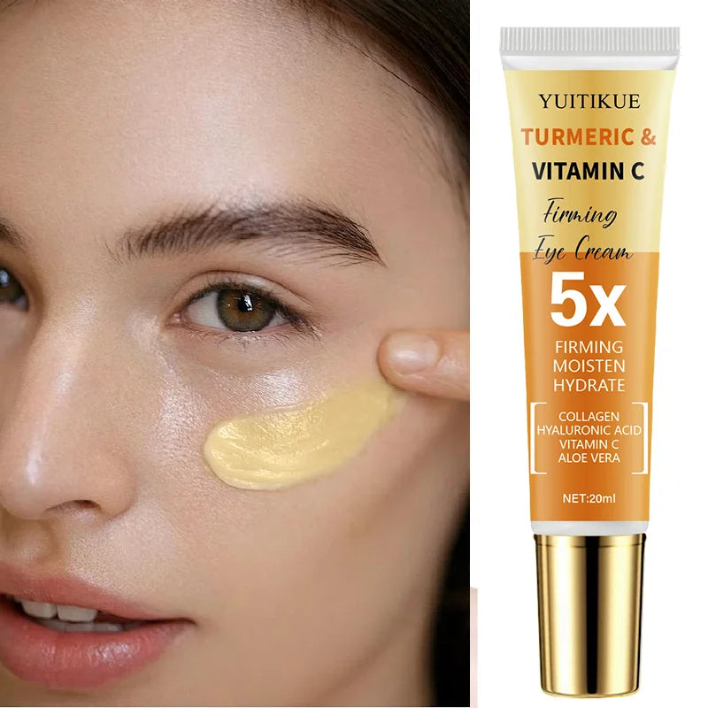YUITIKUE Turmeric Vitamin C Eye Cream for Dark Circles and Firming