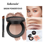 Dual-Tone Eyebrow Powder Palette with Brush