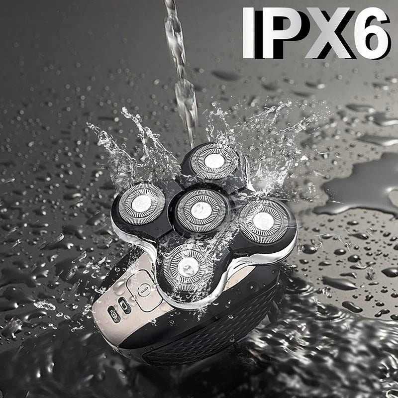 5 in 1 Electric Rotary Shaver Waterproof Beard Trimmer and Grooming Kit