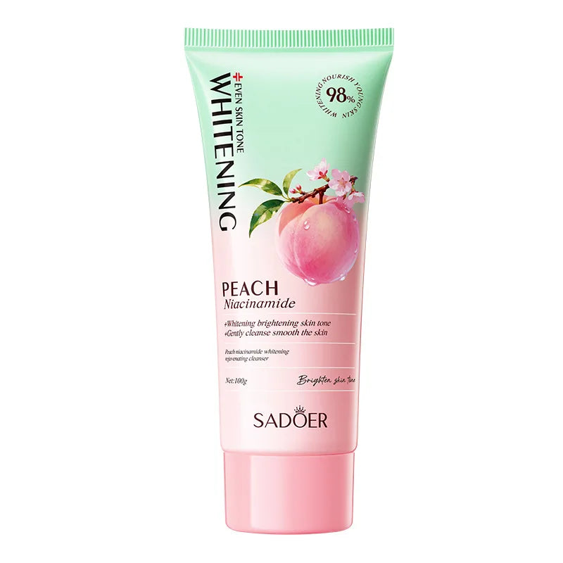 SADOER Peach Niacinamide Facial Cleanser Brightening Face Wash 100g