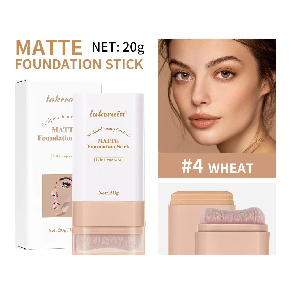 Matte Foundation Stick with Built-in Brush