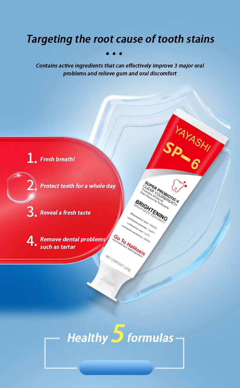 Probiotic Teeth Whitening Toothpaste for Stain Removal - 9