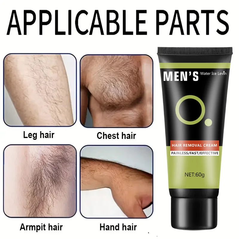 Water Ice Levin Mens Hair Removal Cream Gentle Depilatory 60g - 6