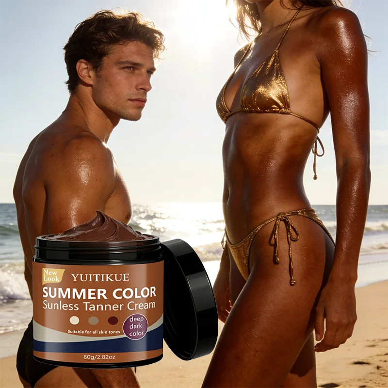 Yuitikue Self Tanning Cream Deep Dark Sunless Bronzer for Face and Body - 2