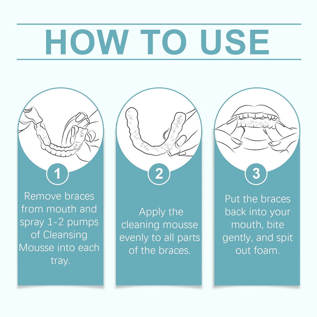 Foaming Aligner and Retainer Cleaner for Fresh Breath