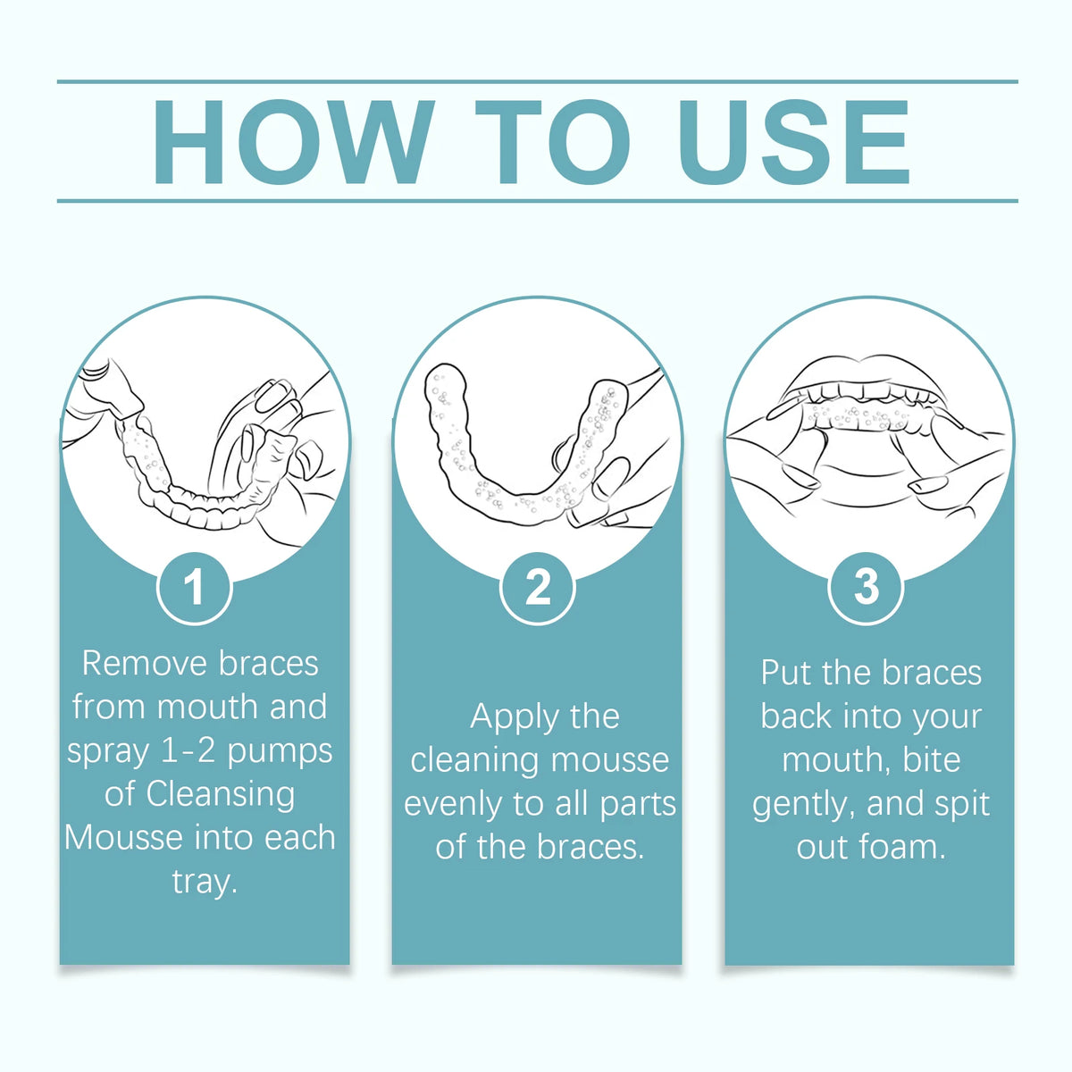 Foaming Aligner and Retainer Cleaner for Fresh Breath