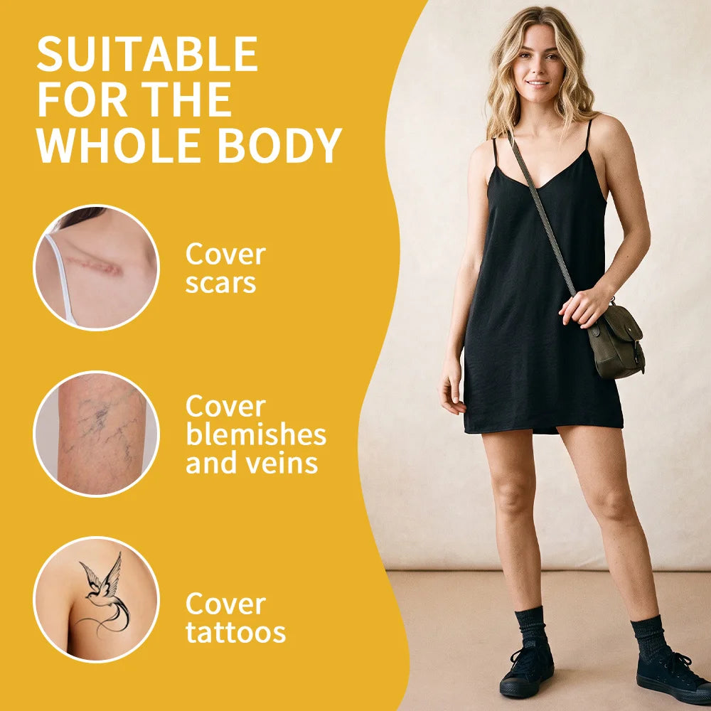 Waterproof Full Coverage Body Concealer for Scars and Tattoos