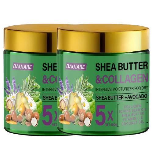 Baujare Shea Butter and Collagen Intensive Moisturizer for Dry Skin