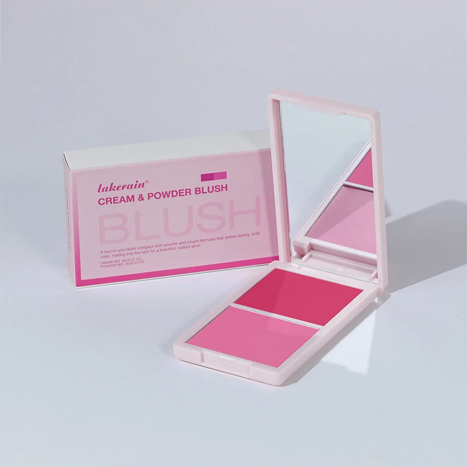2-in-1 Cream and Powder Blush Palette - 18