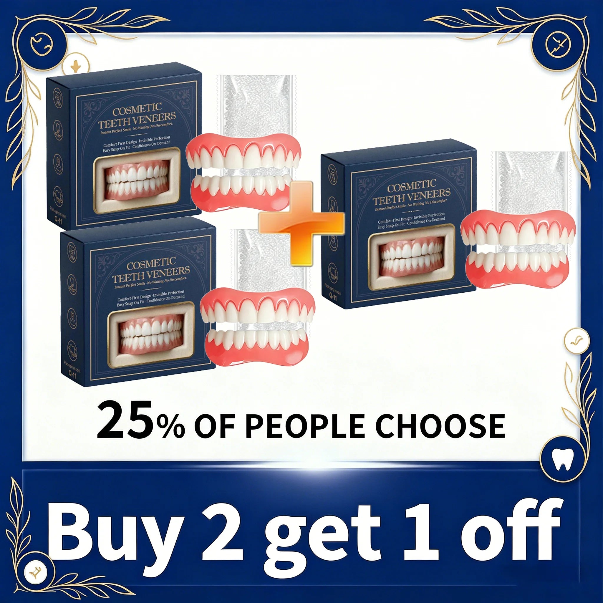 Custom Moldable Cosmetic Denture Set for Temporary Smile - 8