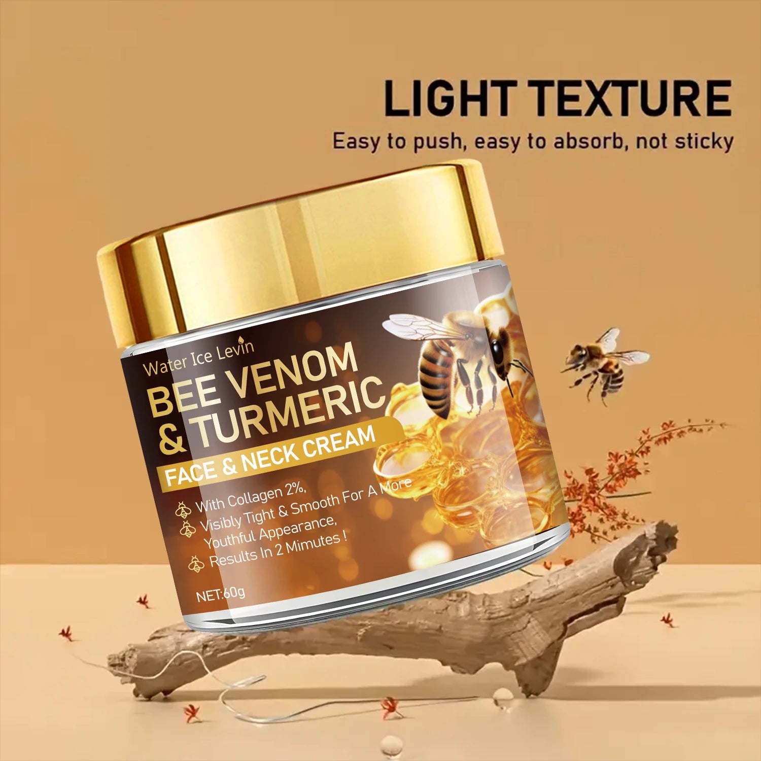 Bee Venom and Turmeric Face and Neck Firming Cream Anti Aging Moisturizer - 3