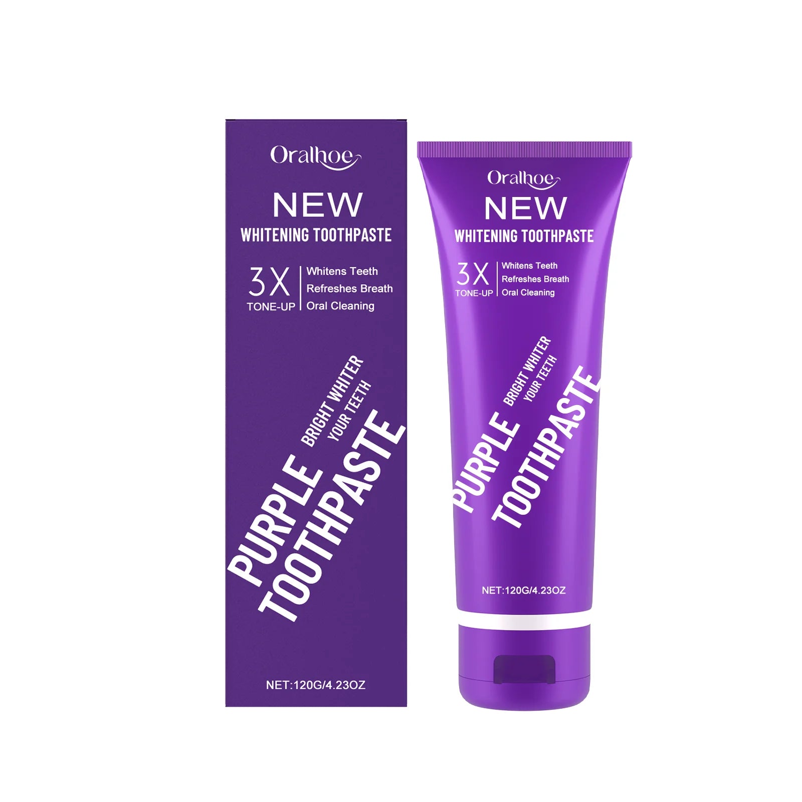 Purple Teeth Whitening Toothpaste for Stain Removal - 7