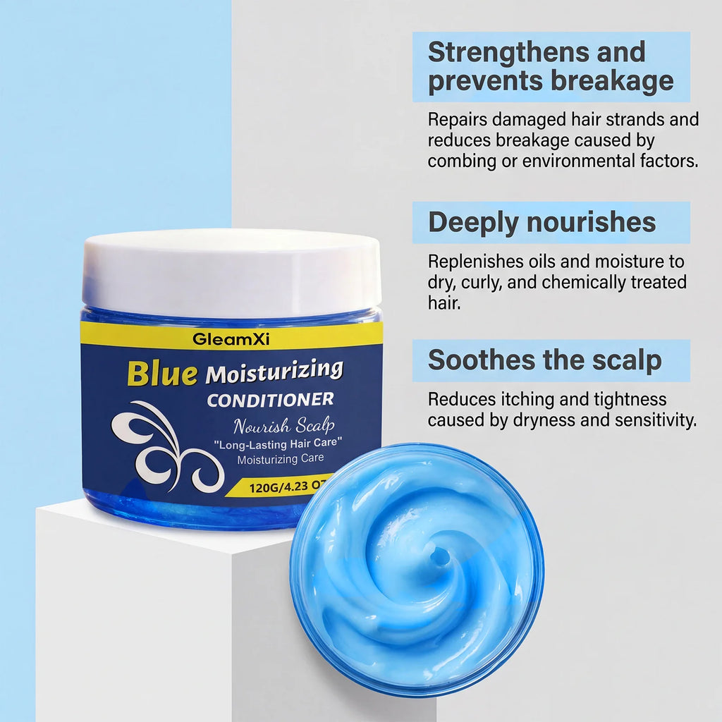 Deep Moisturizing Blue Hair Conditioner Treatment Mask 120g