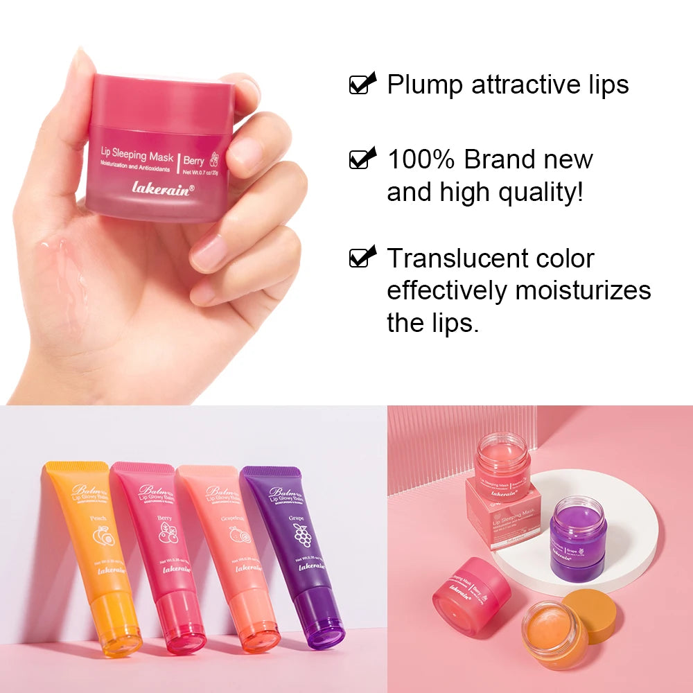 Moisturizing Lip Balm and Sleeping Mask Set - 4