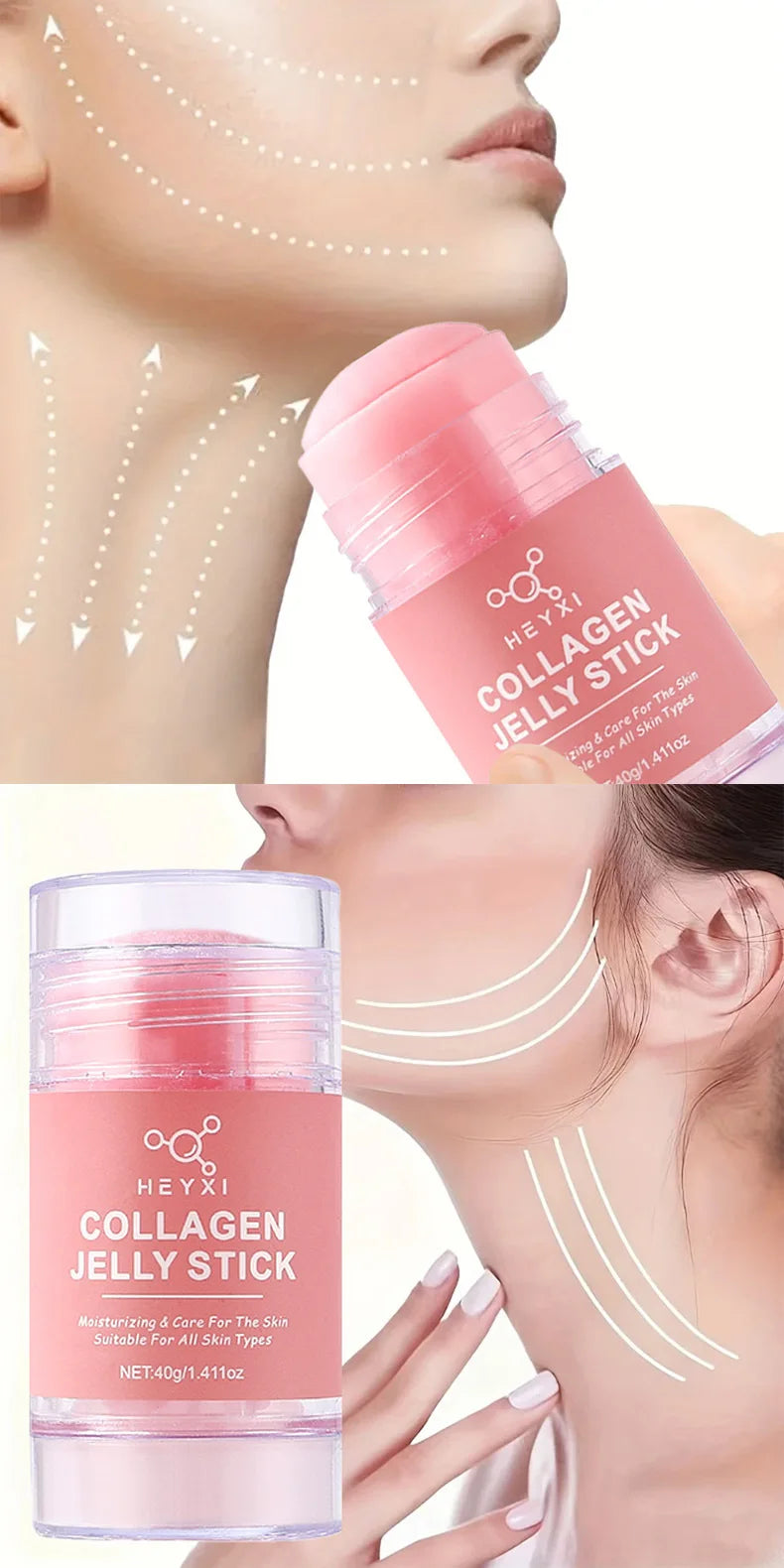HEYXI Collagen Retinol Neck Cream Firming Moisturizing Jelly Stick