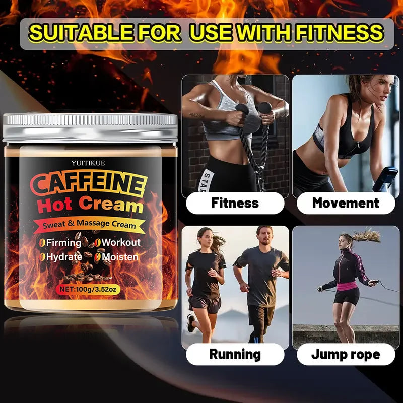 YUITIKUE Caffeine Hot Cream Thermogenic Workout Body Sculpting Gel 100g