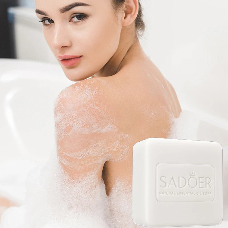 Sadoer Goat Milk Essence Soap Moisturizing Facial and Body Cleansing Bar