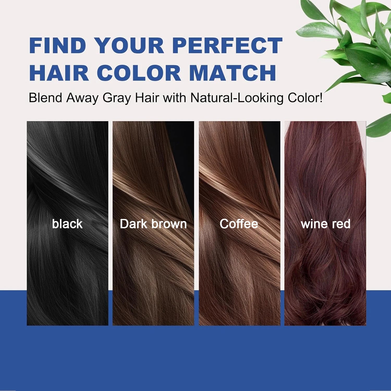 500ml Hair Color Shampoo for Black Brown Coffee and Burgundy Coloring