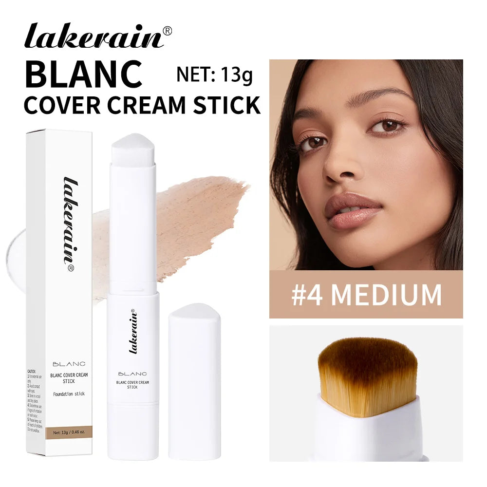 Color-Changing Foundation Stick with Built-in Blending Brush