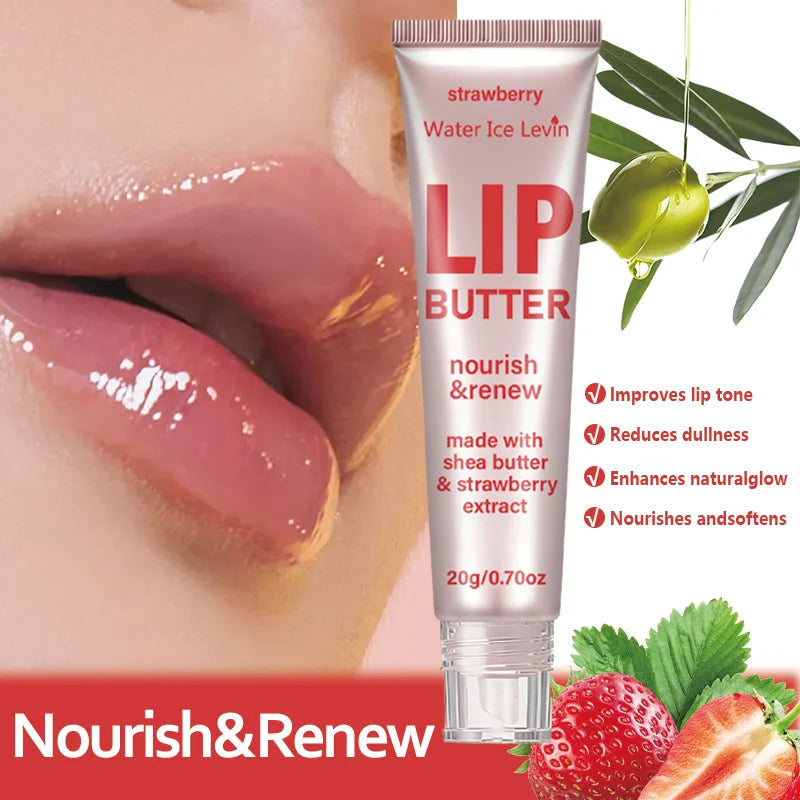 Strawberry Shea Butter Lip Balm Moisturizing and Renewing Lip Care 20g - 3