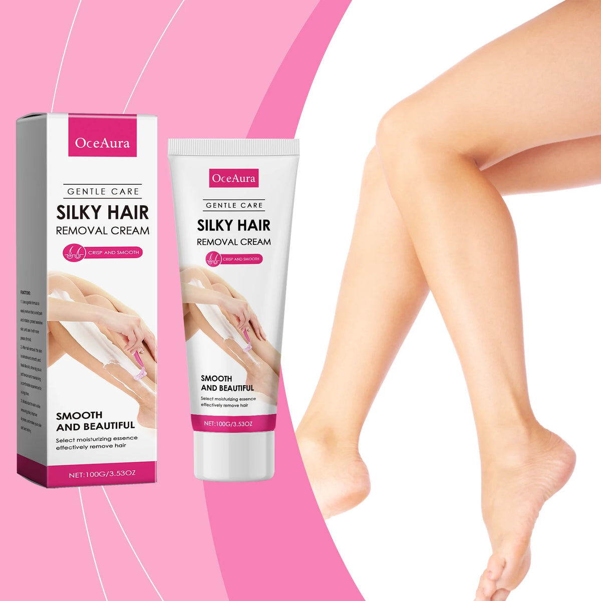 Gentle Hair Removal Cream and Soothing Aftercare Set