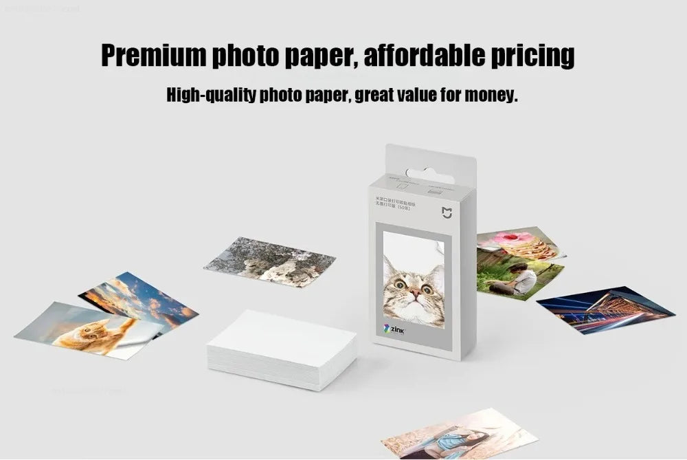 Mijia ZINK Pocket Printer Paper Self-Adhesive Photo Printing Sheets