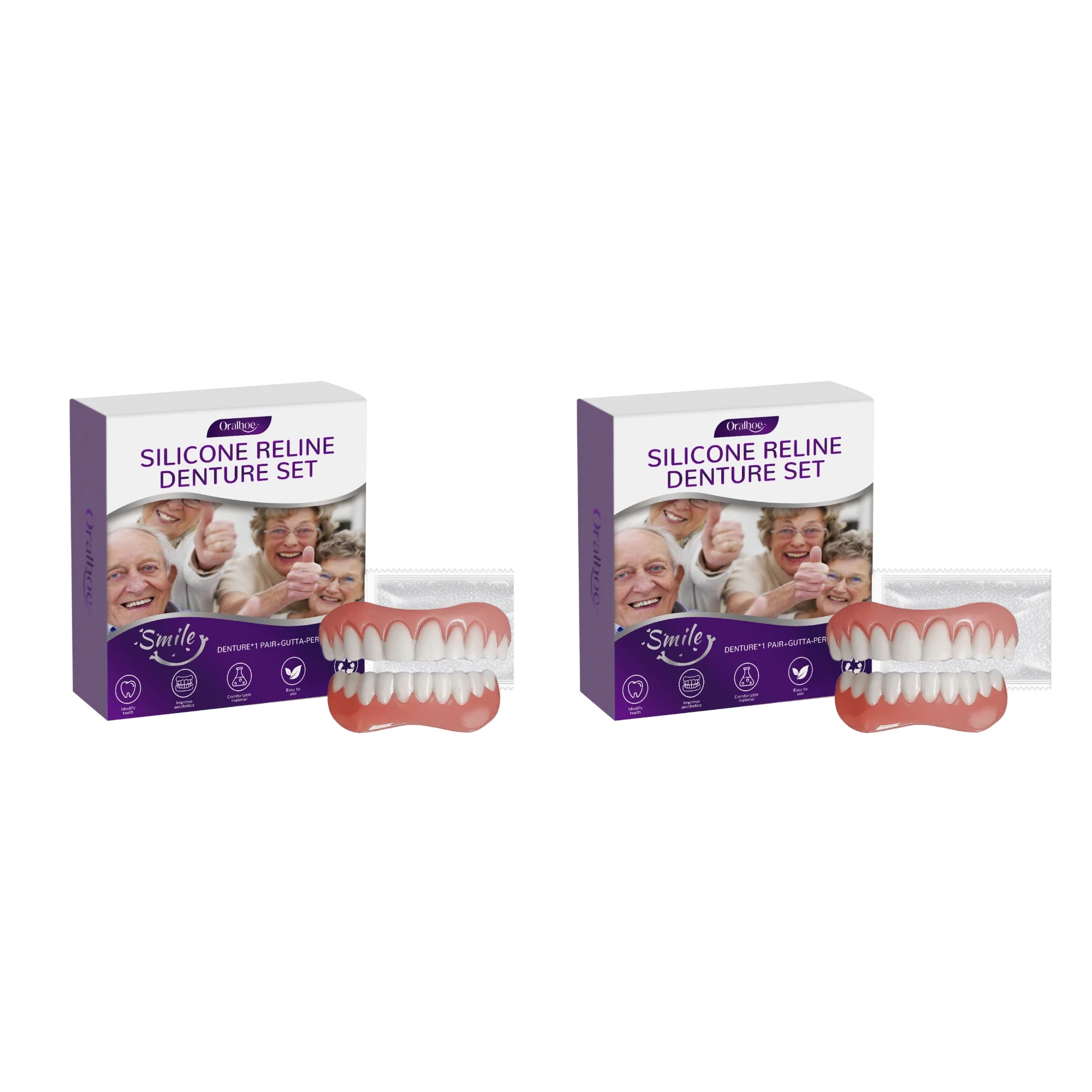 Cosmetic Denture Set for Instant Natural Smile - 15