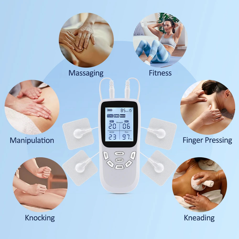 Digital TENS EMS Muscle Stimulator for Pain Relief and Recovery