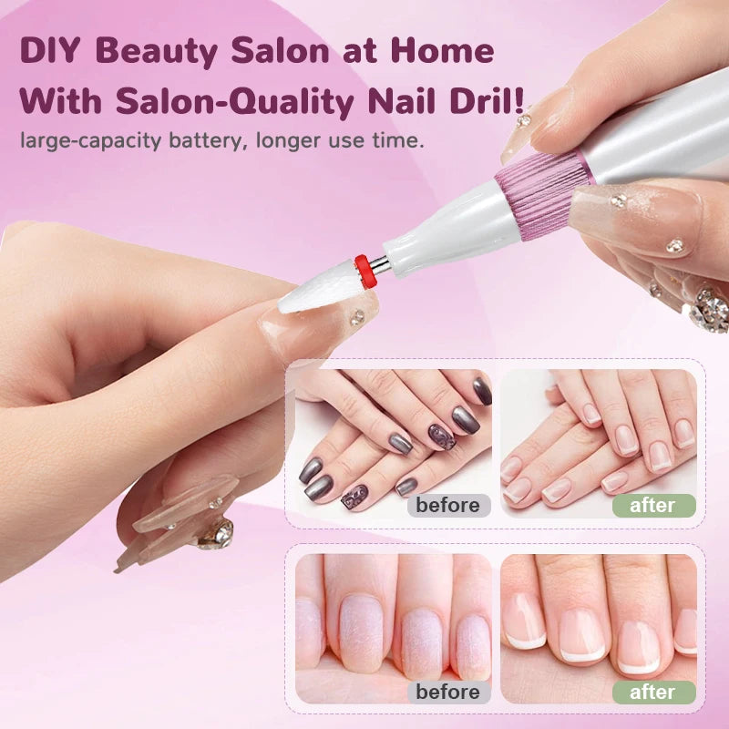 Portable Rechargeable Electric Nail Drill for Manicure and Pedicure - 6