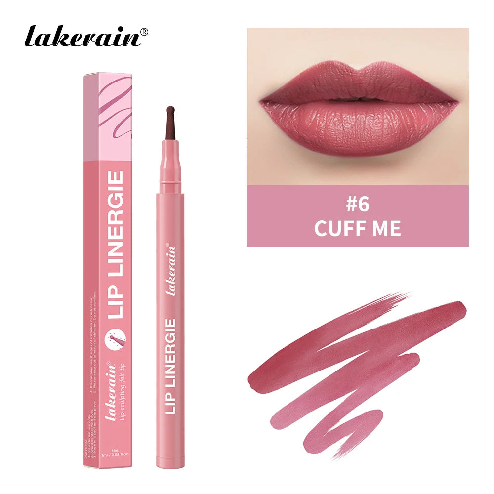 Long-Lasting Waterproof Ballpoint Felt Tip Lip Liner - 50