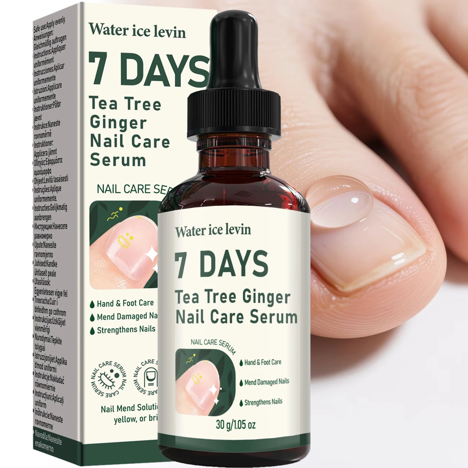 7 Days Nail Repair Serum Tea Tree Ginger Treatment for Brittle Nails - 6