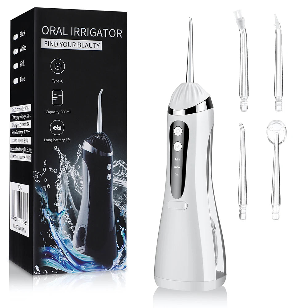 Portable Rechargeable Oral Irrigator Water Flosser for Teeth