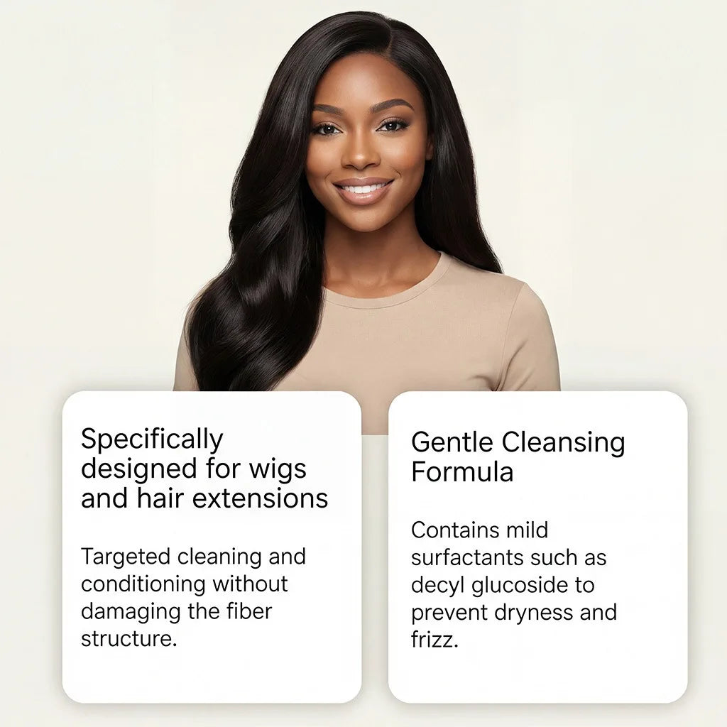 Moisturizing Wig Shampoo for Human Hair and Synthetic Extensions