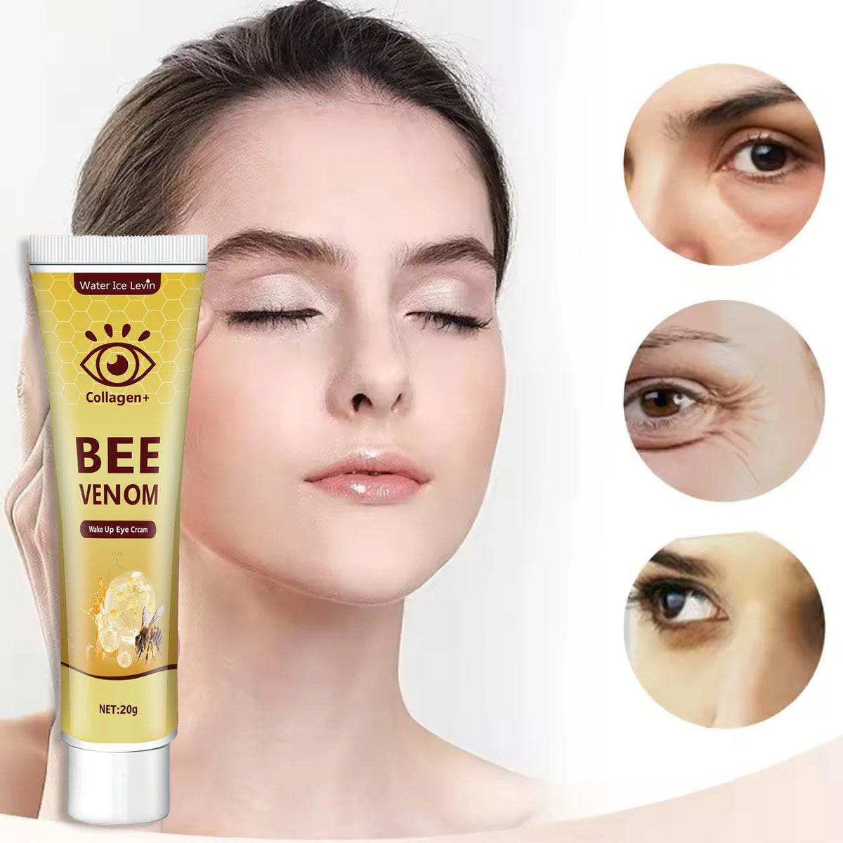 Bee Venom Eye Cream Moisturizing Collagen Serum for Brighter Eyes