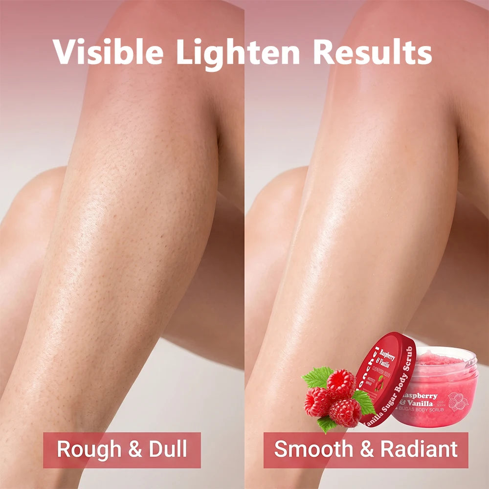 Raspberry and Vanilla Sugar Body Scrub for Smooth Skin